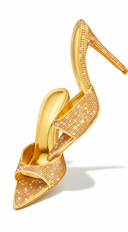 Lumière Crystal Stiletto Mules - Gold