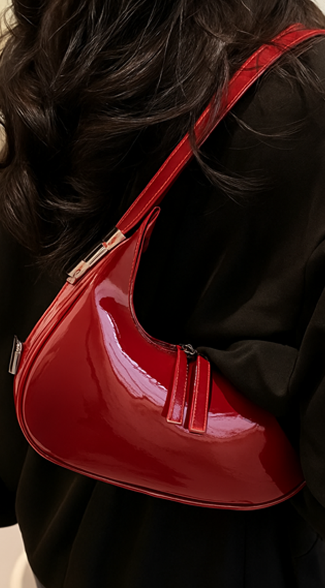 Mila Hobo Handbag - Burgundy