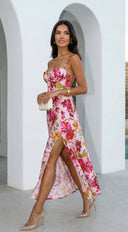 Floréa Bodice Floral Maxi Dress - Pink