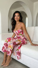 Floréa Bodice Floral Maxi Dress - Pink