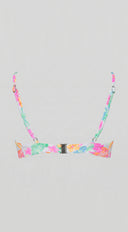 Isolara Tropical Bikini Set in White Multi side profile view on model