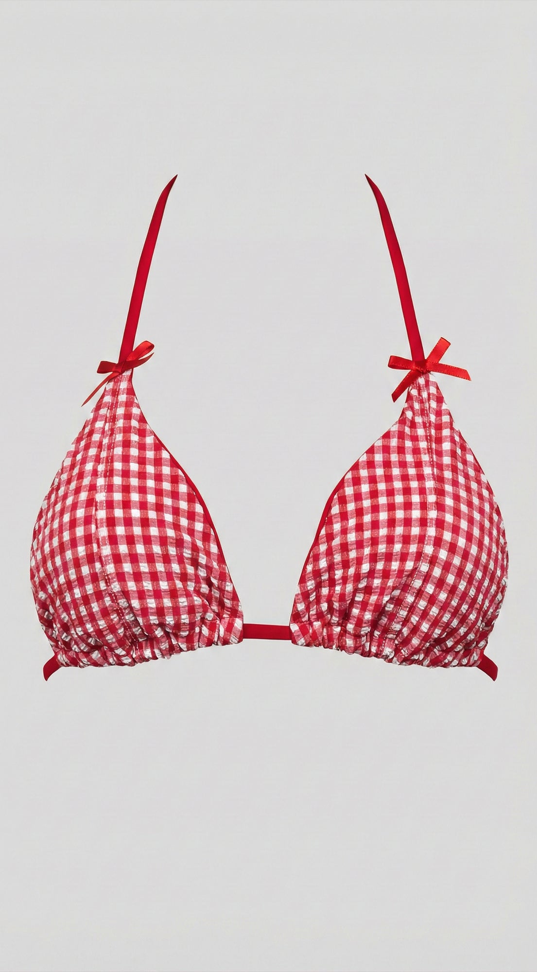 Marbella Gingham Tie Bikini Set - Red