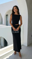 Astra Cut Out Maxi Dress - Black