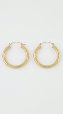 Alessia Textured Hoop Earrings - Gold