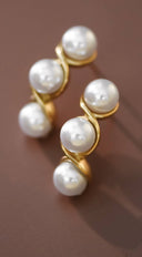 Gigi 18K Gold Dipped Pearl Stud Earrings - Gold