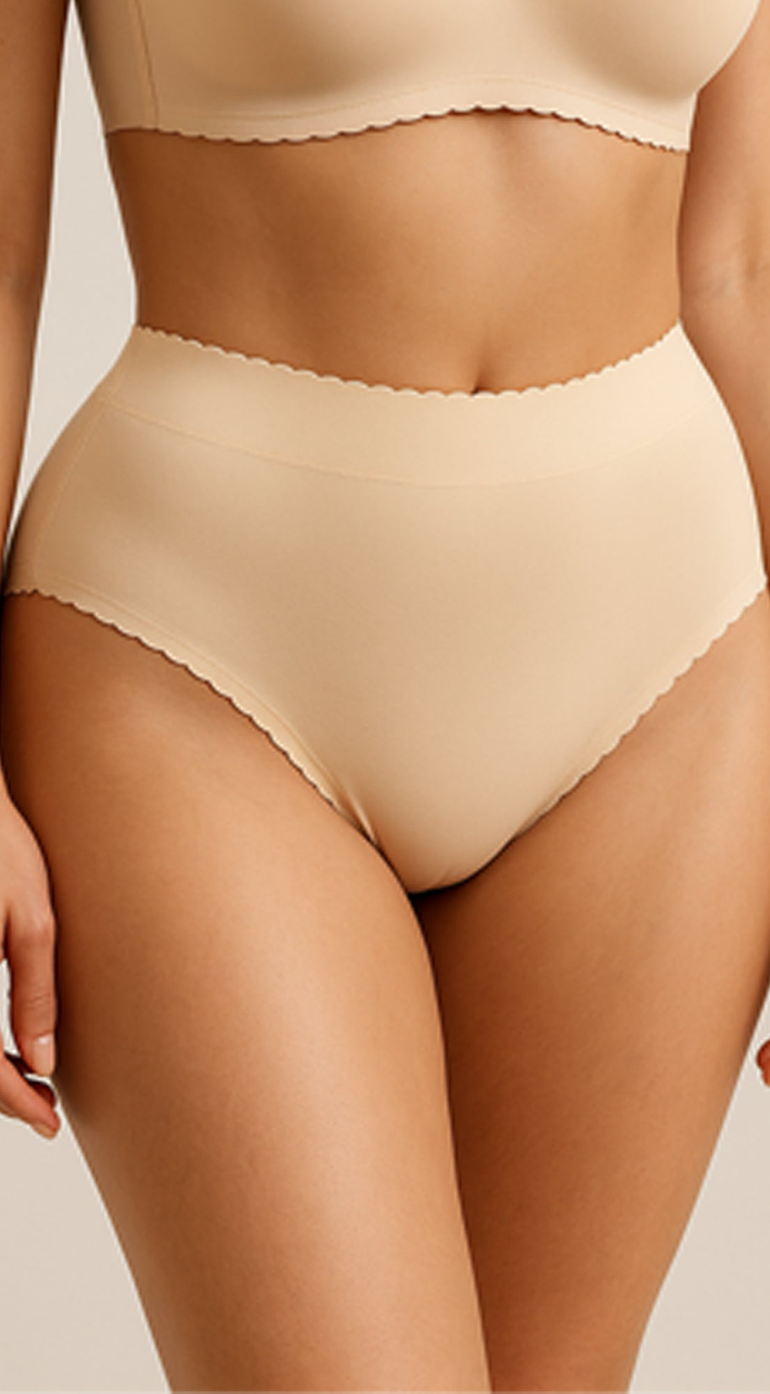 Seamless Padded Butt Enhancer - Beige