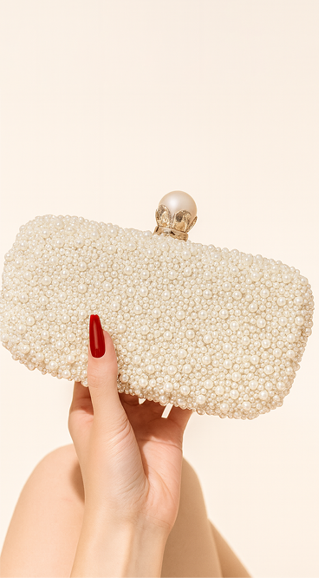 Opal Essence Pearl Clutch - Gold