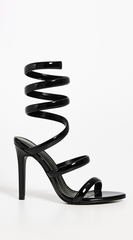 Cavarelli Coiled Sandal Heels - Black