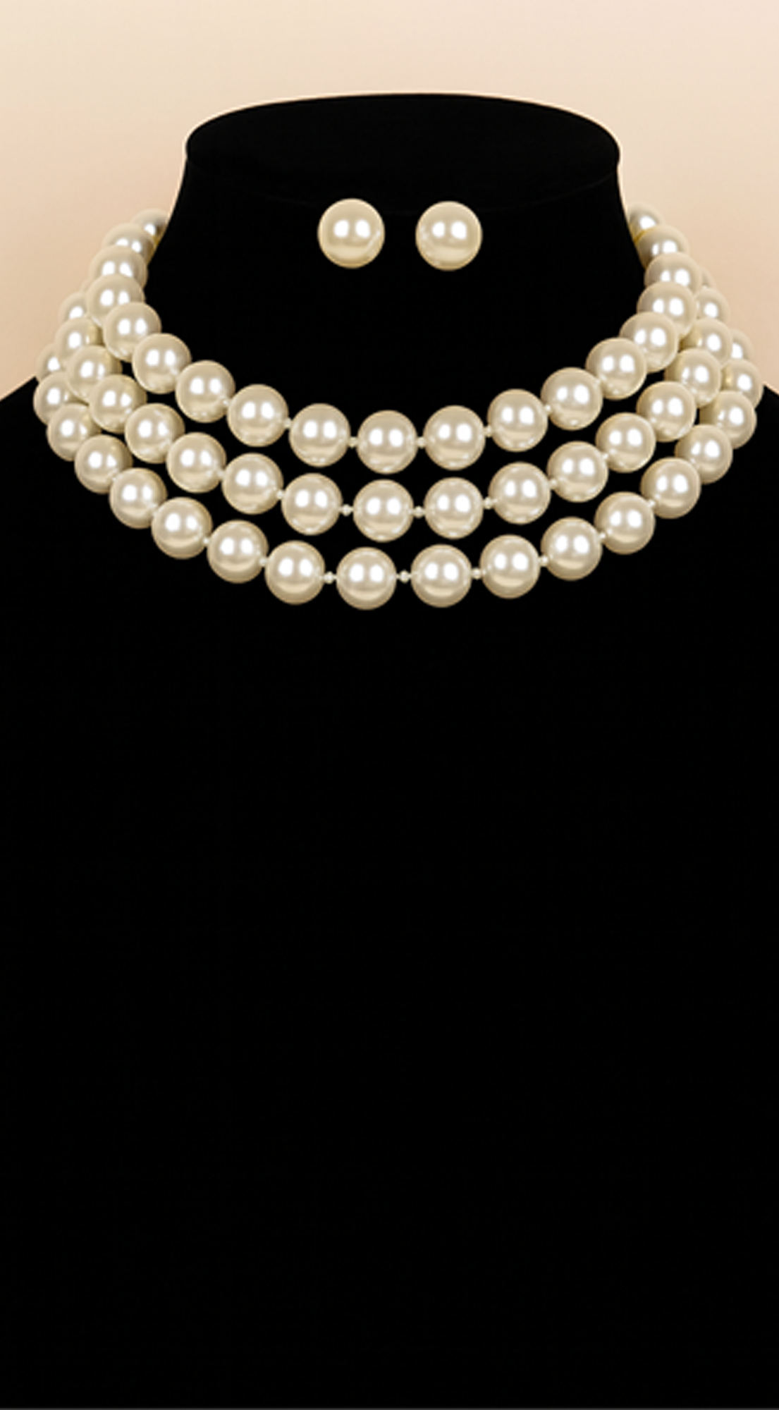 Pearl Whisper Necklace & Earrings Set - Ivory