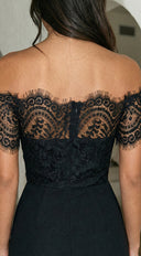 Bellamora Lace Off Shoulder Jumpsuit - Black