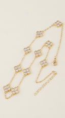 Amélie Crystal Clover Necklace - Gold