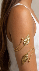 Leaf Wrap Arm Cuff Bracelet - Gold