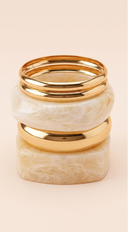 Tina Multi Mixed 5 Piece Bracelet  - Gold