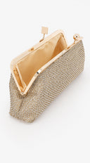 Elysian Rhinestone Clutch - Gold