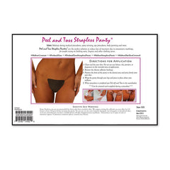 Peel and Toss Strapless Disposable Invisible Thong Panty - Black (Pack of 10)