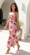 Floréa Bodice Floral Maxi Dress - Pink