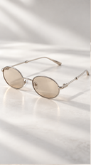 Mimi Round Sunglasses - Silver