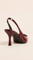 Rihanna Sling back Heel styled on foot texture detail