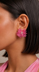 Amalfi Floral Earrings - Pink