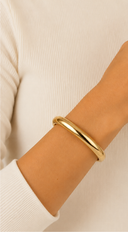 Yara Polished Classic Bangle Bracelet - Gold