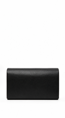 Luna Shine Faux Leather Clutch Purse - Black