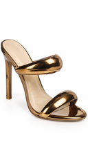 Zarae Single Sole High Heel Mules - Bronze Gold