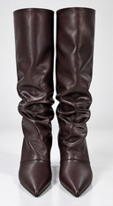 Nerina Pointed-Toe Knee-high Slouch Boots - Brown