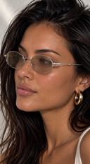 Mimi Round Sunglasses - Silver