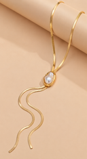 Nelle Chain Pearl Necklace - Gold