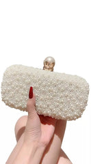 Opal Essence Pearl Clutch - Gold