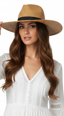 Kathi Weave Straw Hat - Brown