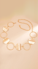 Charlotte Metallic Chain Belt - Gold
