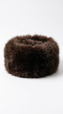 Avia Plush Fur Cossack Style Winter Hat - Brown