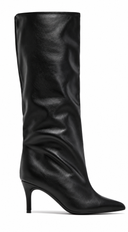 Livia Knee-High Pointed Toe Boots - Black