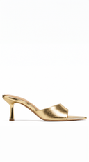 Malina Heeled Mules - Gold