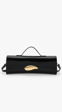 Verona Faux Leather Clutch Bag - Black