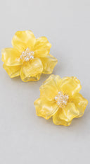 Amalfi Floral Earrings - Yellow