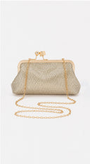 Elysian Rhinestone Clutch - Gold