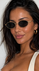 Mimi Round Sunglasses -  Black