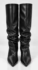 Nerina Pointed-Toe Knee-high Slouch Boots - Black