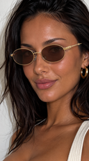 Mimi Round Sunglasses -  Brown
