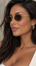 Mimi Round Sunglasses -  Brown