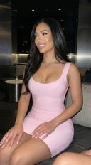 Lunelle Sculpt Bandage Mini Dress - Pink