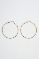Opaline Metal Hoop Earrings - Gold