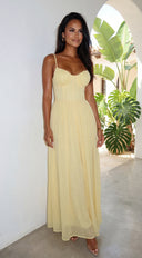 Orlaya Chiffon Wide Leg Jumpsuit - Yellow