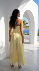 Orlaya Chiffon Wide Leg Jumpsuit - Yellow