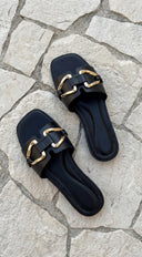 Ellis Flat Sandals - Black