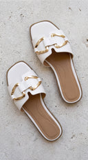 Ellis Flat Sandals - White