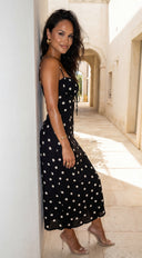 Romelia Polka Dot Maxi Dress