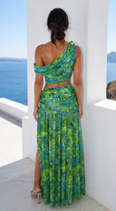 Tahlia Tropical Print Set - Lime Green
